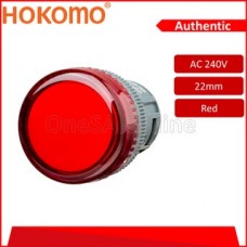 HOKOMO 22MM RED PILOT LIGHT LED AC240V(HOKO-HPL22N-R-A240)